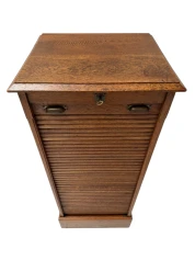 Art Nouveau Filing Cabinet with Tambour Shutter Door, 1900s